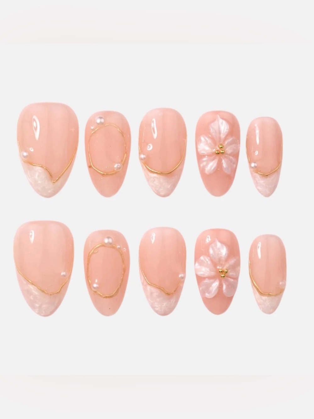 NWT The Only Nails Handmade Reusable Nail Kit in Blush Reverie